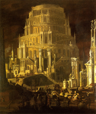 La Tour de Babel. Monsù Desiderio (François de Nomé) (Metz 1593, dernier tableau signé : 1630) www.mini-site.louvre.fr