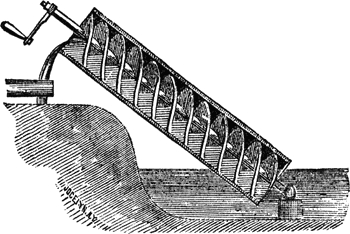 Schéma du système de la vis d'Archimède.  www.pulse.edf.com